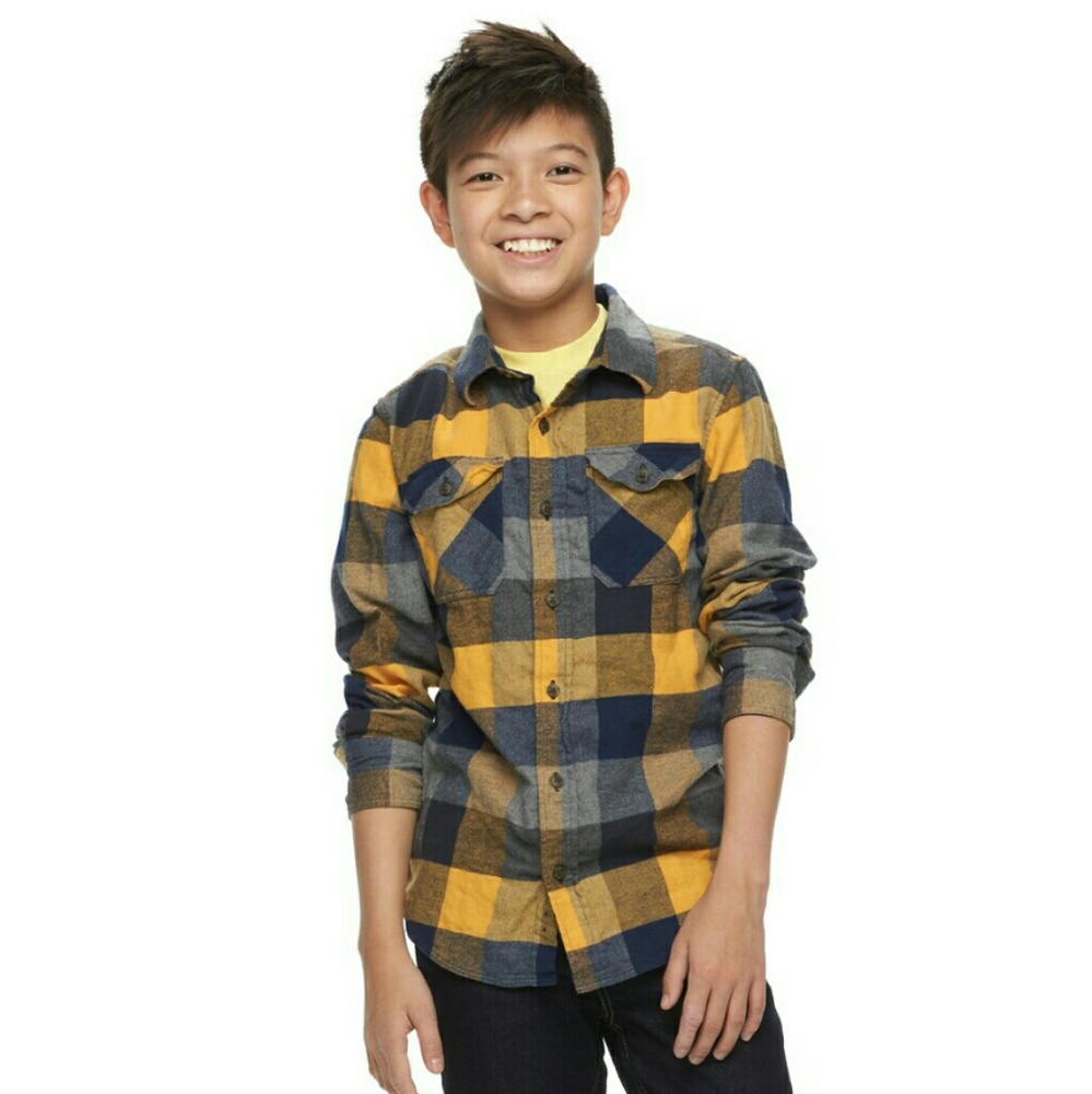 Urban pipeline plaid flannel shirt